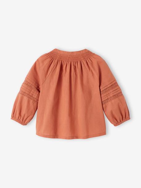 Fancy Blouse for Babies rust 