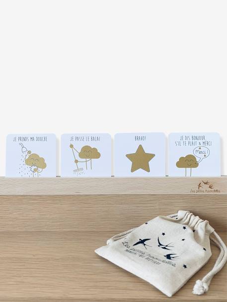 LES PETITES HIRONDELLES wooden educational cloud gold 