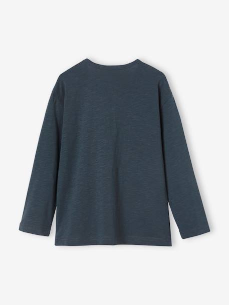 Grandad-Style Top for Boys navy blue 