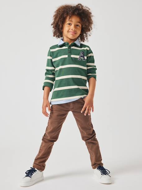 MEDIUM Hip, MorphologiK Slim Leg Coloured Trousers, for Boys beige+chocolate+grey green+sky blue+slate blue+tomato red 