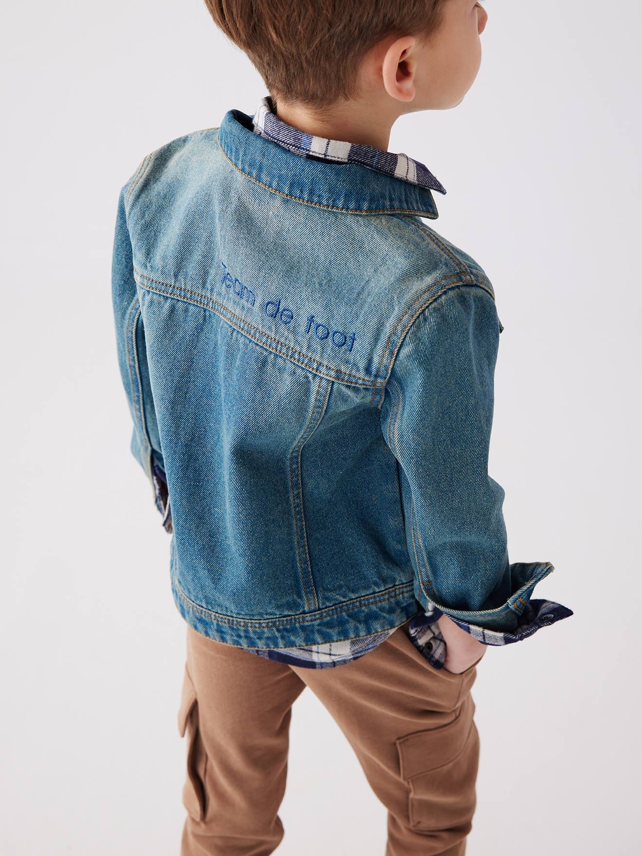 Revamped Denim Jacket, for Boys - denim blue