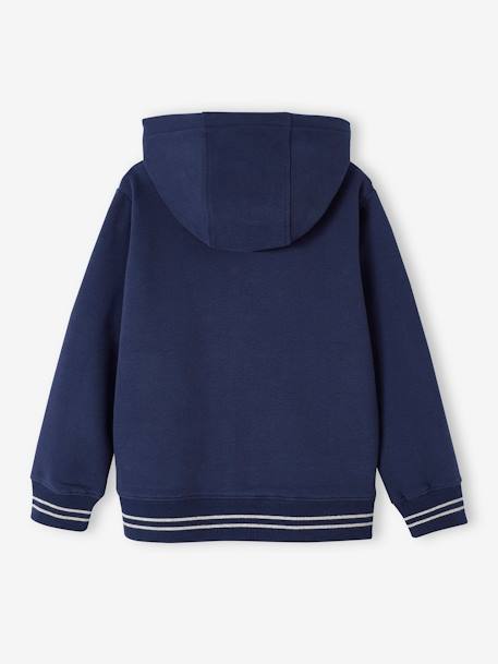 Zipped Sports Jacket with Hood for Boys grey blue+lichen+marl grey+navy blue+red 