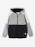 Sports Jacket with Zip & Hood, Colourblock Effect, for Boys bordeaux red+fir green+marl grey+ochre 