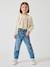 MEDIUM Hip Morphologik Mom Fit Jeans for Girls denim blue+double stone+stone 