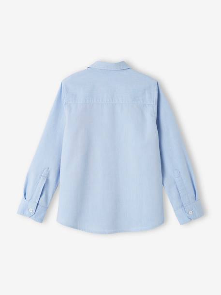 Oxford Shirt for Boys sky blue+white 