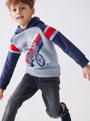 Boys-Cardigans, Jumpers & Sweatshirts-Hoodie with Graphic Motif & Raglan Sleeves, for Boys