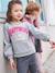 Sports Sweatshirt 'Happiness', in Bouclé Knit & Iridescent Details, for Girls marl grey 