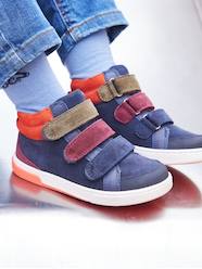 -High-Top Leather Trainers for Children, Designed for Autonomy