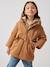 3-in-1 Shiny Hooded Parka with Sherpa Lining, for Girls camel 