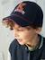 Warm Cap in Velour for Boys navy blue 