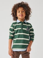 Striped 2-in-1 Effect Polo Shirt, for Boys