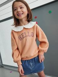 Romantic Sweatshirt with Peter Pan Collar for Girls