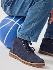 Shoes-Boys Footwear-Boots-Leather Boots with Laces & Zip for Children, Designed for Autonomy