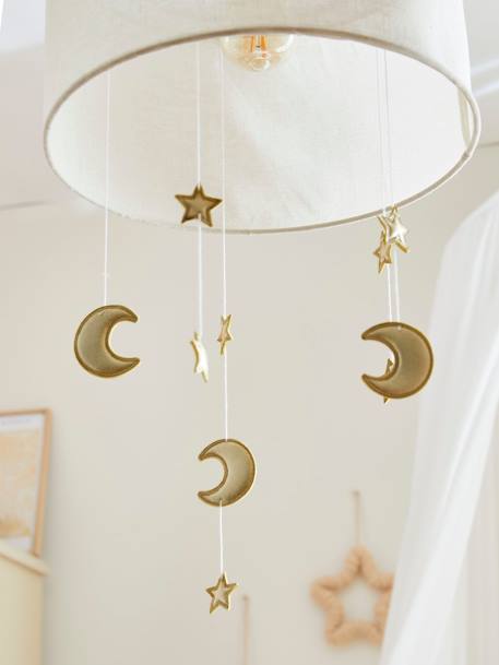 Moons / Stars Hanging Lampshade ecru 