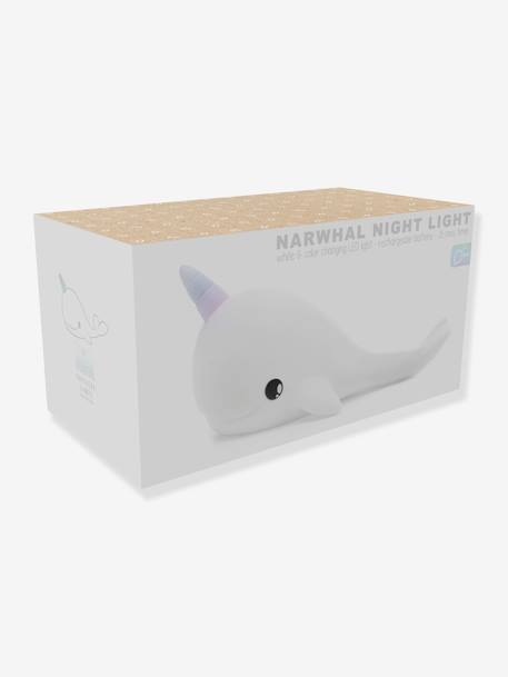 Rechargeable Night Light, Narwhal - DHINK KONTIKI white 