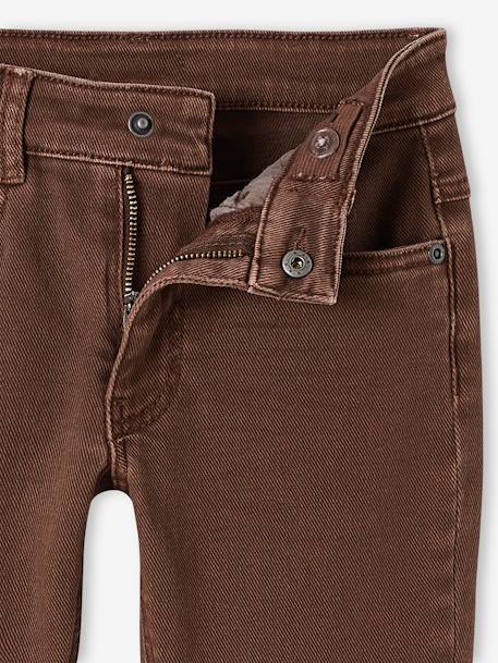 NARROW Hip, MorphologiK Slim Leg Coloured Trousers, for Boys beige+chocolate+green+grey green+khaki+night blue+slate blue+tomato red 