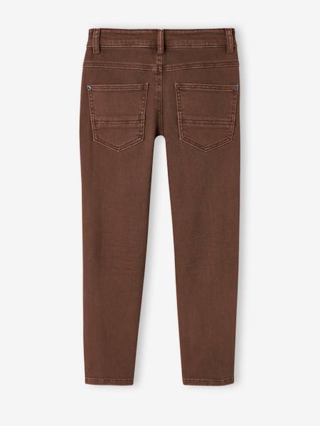 NARROW Hip, MorphologiK Slim Leg Coloured Trousers, for Boys beige+chocolate+green+grey green+khaki+night blue+sky blue+slate blue+tomato red 