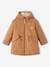 3-in-1 Shiny Hooded Parka with Sherpa Lining, for Girls camel 