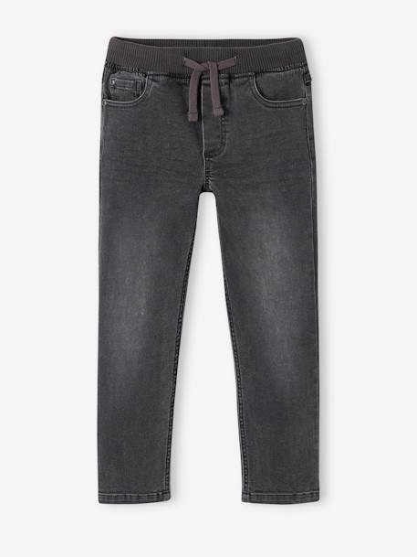 Indestructible Straight Leg Relax Jeans, Easy to Slip On, for Boys denim grey+stone 