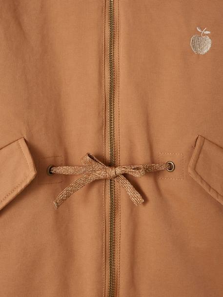 3-in-1 Shiny Hooded Parka with Sherpa Lining, for Girls camel 