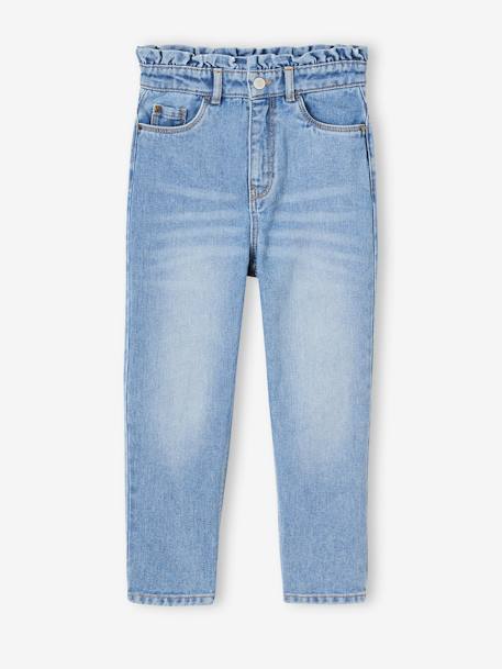 Mom Fit Jeans with Heart-Shaped Pockets on the Back, for Girls brut denim+denim grey+stone 