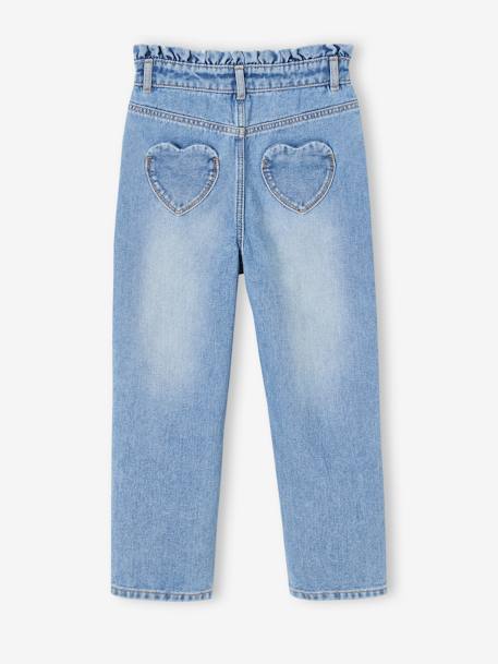 Mom Fit Jeans with Heart-Shaped Pockets on the Back, for Girls brut denim+denim grey+stone 