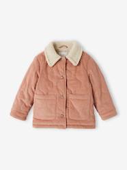 -Padded Corduroy Jacket, Sherpa Lining, for Girls