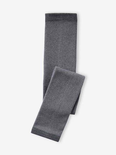 Polar Fleece Leggings for Girls Black+Blue+marl grey+rosy 