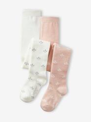 Pack of 2 Pairs of Fancy Knit Tights for Girls