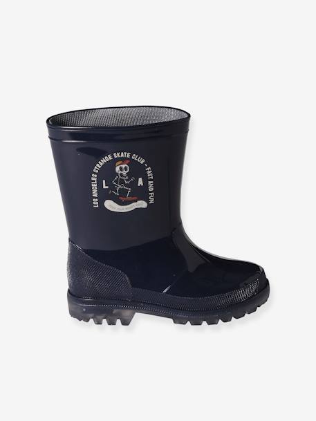 Pair of Skeleton Wellies navy blue 