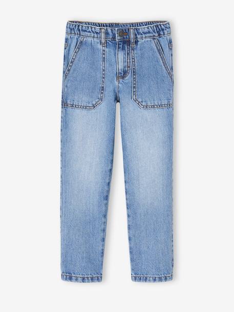 Wide-Leg Carpenter Jeans for Boys black denim+stone 