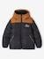 Two-tone Hooded Jacket with Recycled Polyester Padding, for Boys Electric Blue+hazel 