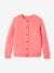 Loose-Fitting Soft Knit Cardigan for Girls marl grey+petrol blue+red+sweet pink 