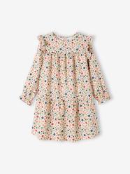 Frilly Dress with Floral Print for Girls