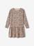 Long Sleeve Printed Dress for Girls PINK MEDIUM ALL OVER PRINTED+printed brown+rosy 