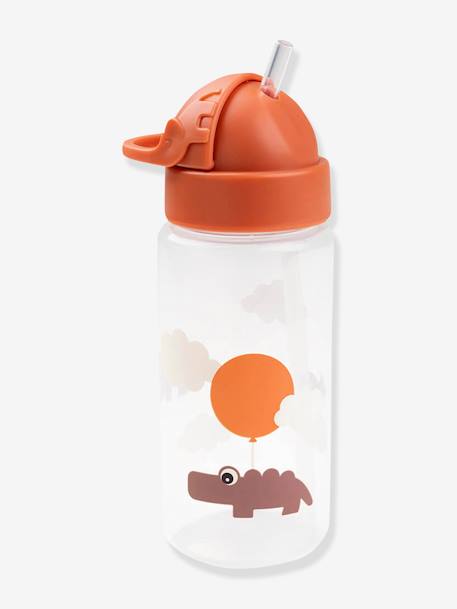 Bottle with Hide-Away Straw, DONE BY DEER blue+green+mustard+orange+rose+sandy beige 