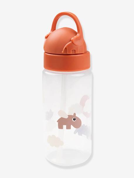 Bottle with Hide-Away Straw, DONE BY DEER blue+green+mustard+orange+rose+sandy beige 