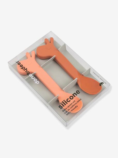 Set of 2 Silicone Spoons, Lalee by DONE BY DEER green+orange 