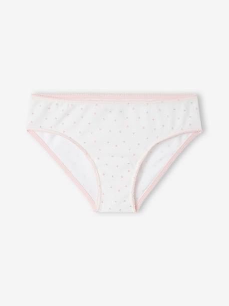 Pack of 7 Fancy Briefs for Girls, Basics ecru 