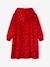 Christmas Poncho-Type Dressing Gown in Velour & Polar Fleece, for Girls red 