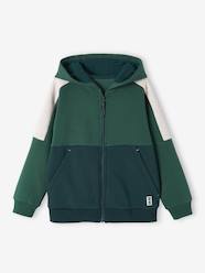 Boys-Sports Jacket with Zip & Hood, Colourblock Effect, for Boys