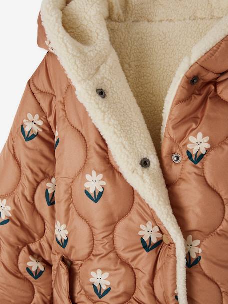 Reversible Padded Jacket with Hood, in Sherpa or Quilted, for Girls hazel 