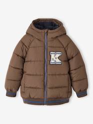 Boys-Coats & Jackets-College-Style Padded Jacket with Polar Fleece Lining for Boys