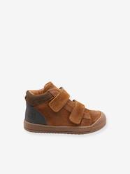 Shoes-Boys Footwear-Trainers-Leather High-Top Trainers with Hook-&-Loop Straps, 3501B138 by Babybotte® for Children