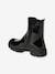 Patent Boots with Zip & Elastic, Junior black 