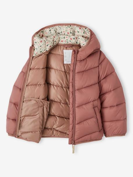 Lightweight Hooded Jacket for Girls blush+lichen+mustard+navy blue+sky blue 