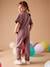 Short Sleeve Fleece Jumpsuit for Girls mauve 