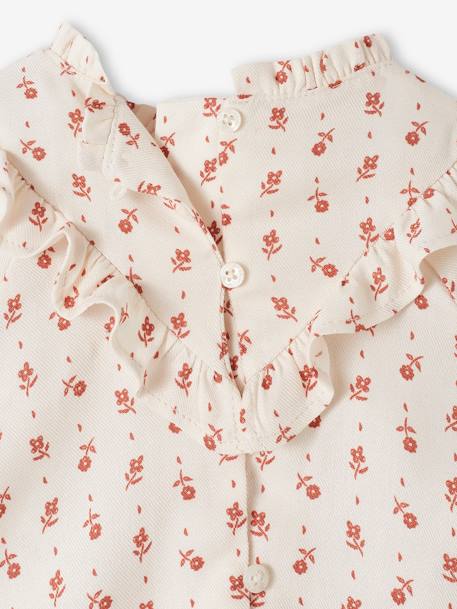 Fluid Floral Blouse for babies ecru 