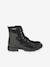 Patent Boots with Laces & Zip, for Girls black+bronze+set black 