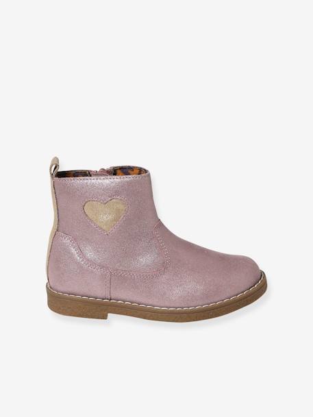 Leather Boots for Girls, Designed for Autonomy bronze+rose 